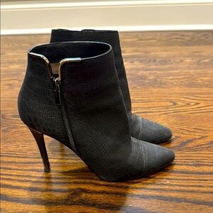 Lanvin Croc Embossed Ankle Boots